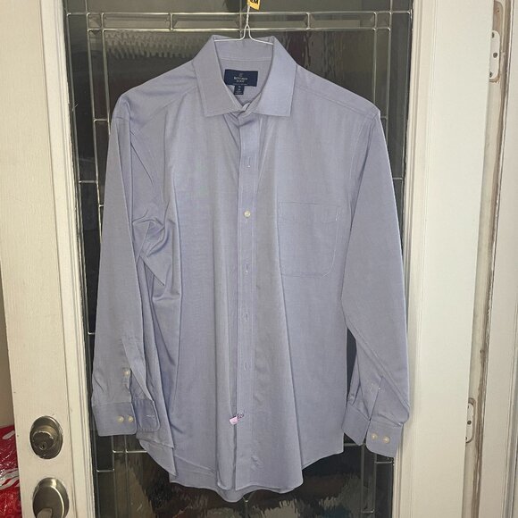 Buttoned Down Brand Shirt 16/33 L Blue Supima Cotton Classic Fit Pocket - Picture 1 of 3